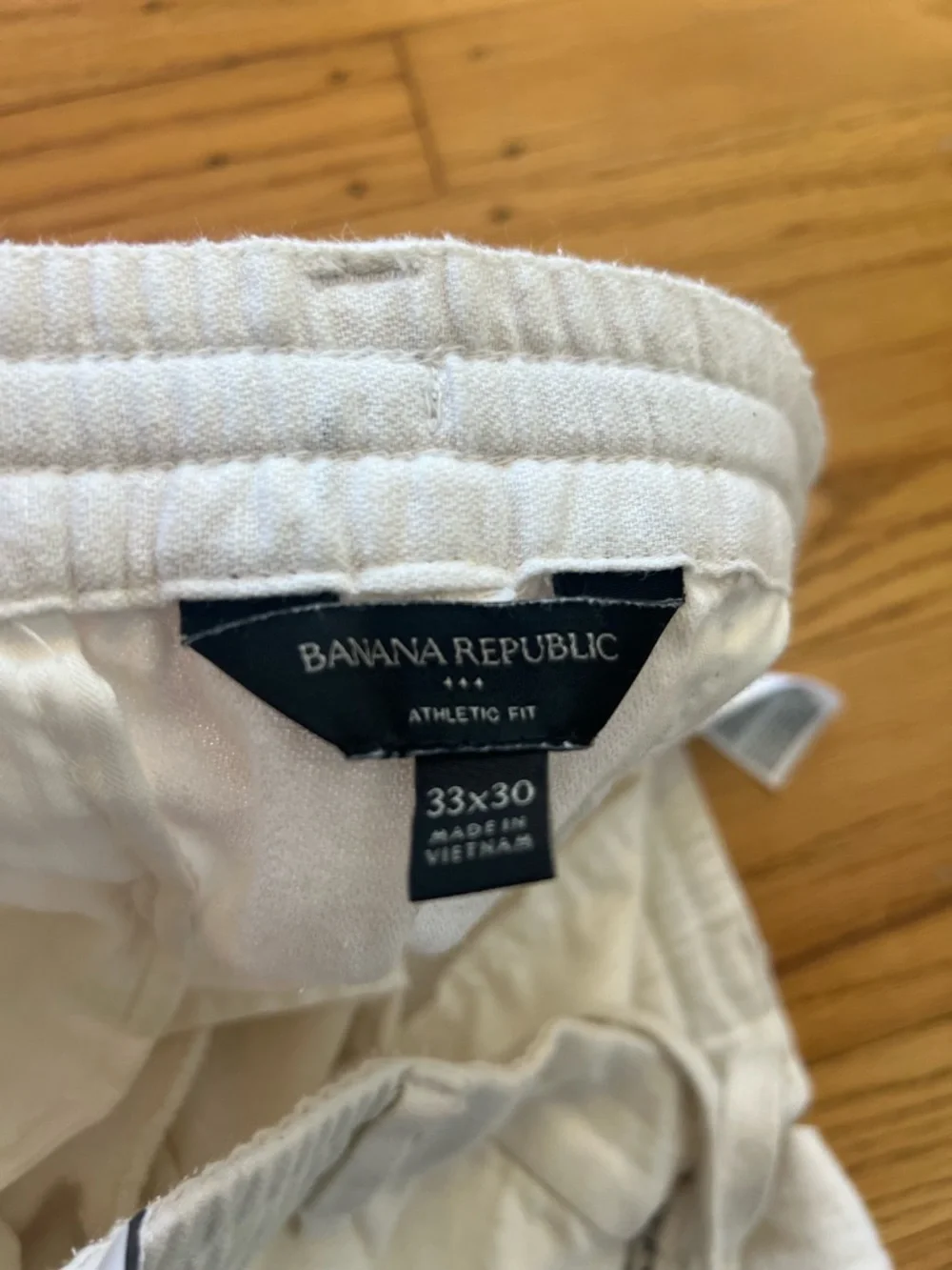 Banana Republic Mens White Linen Blend Pants 33x30